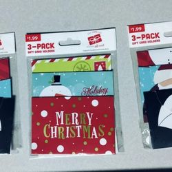 (3) 3-pack Gift Card Holders 