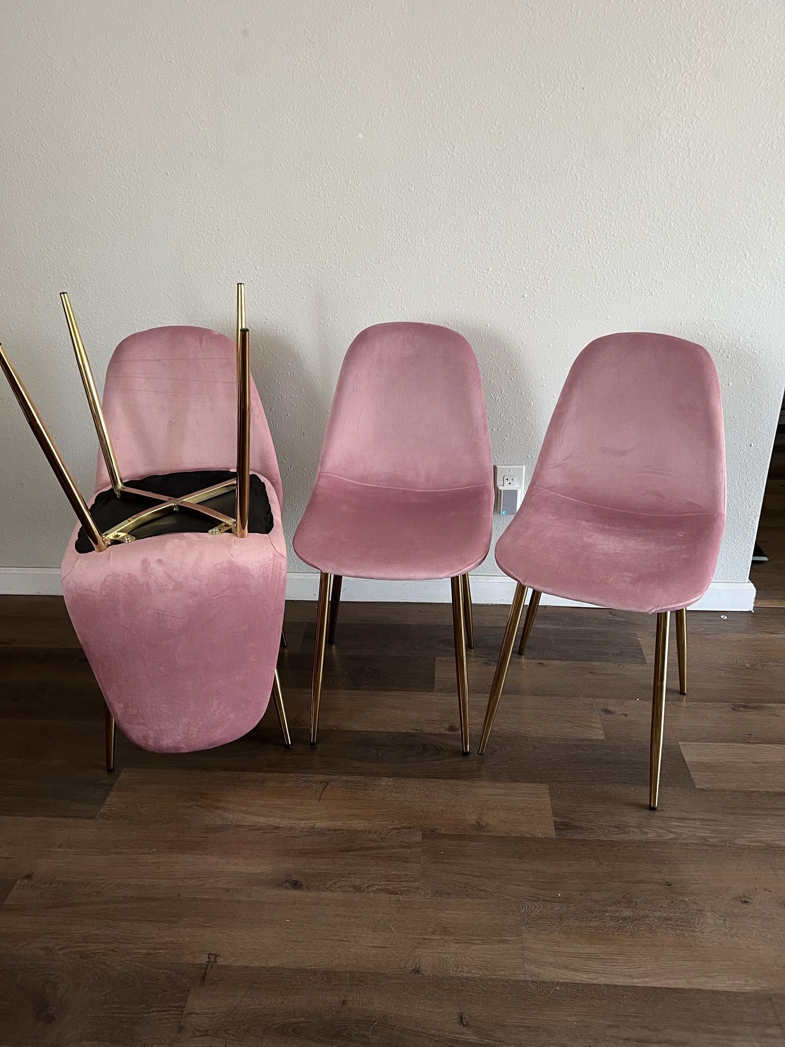 Barbie Pink Velvet Dining Chairs