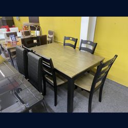 Dining Table With 6 Chairs - Delivery And Financing Available 