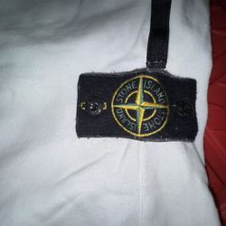 Stone Island white fleece jogging trousers $100
