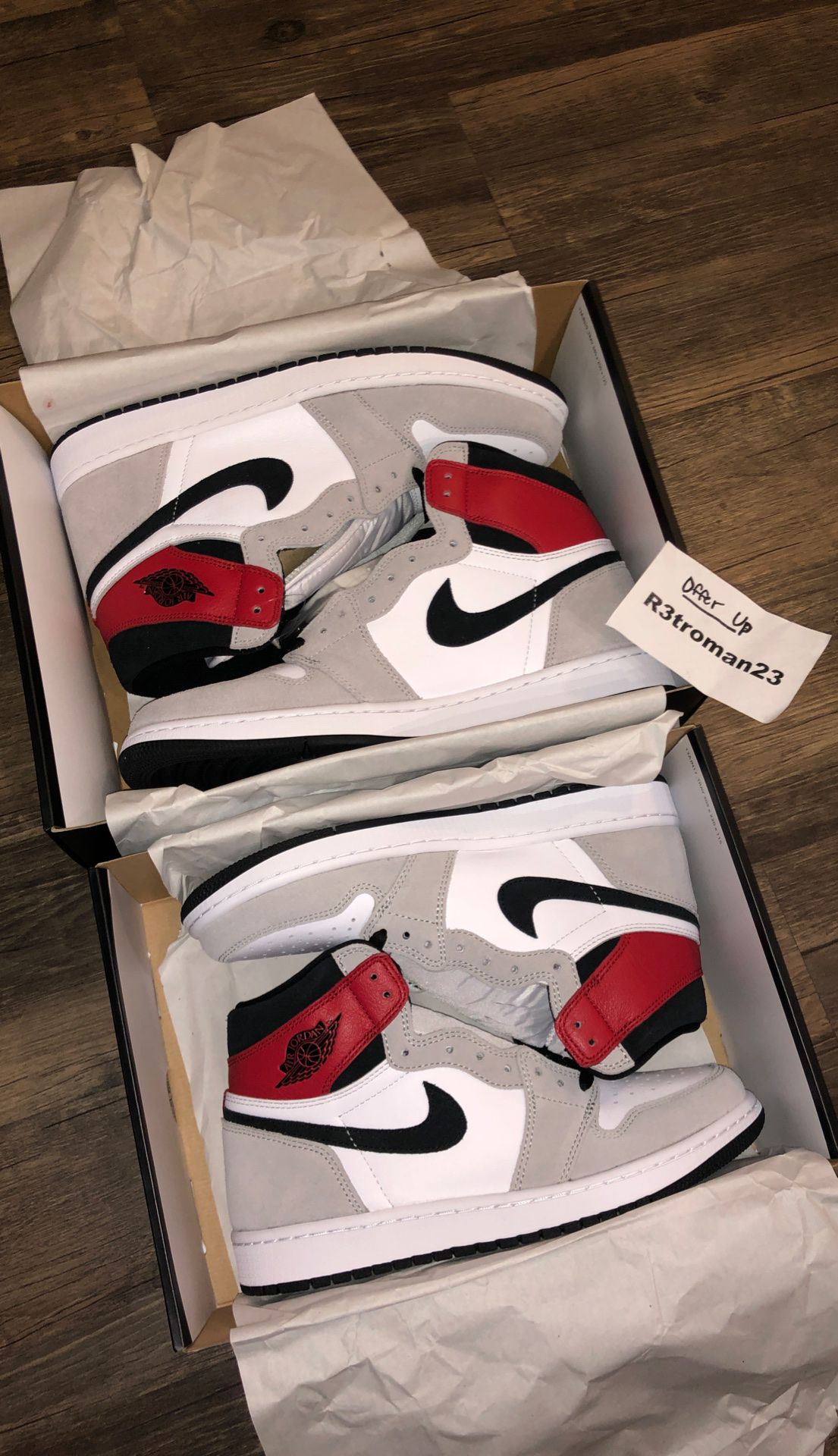 Nike Air Jordan 1 Retro High Light Smoke Grey 8.5, 13