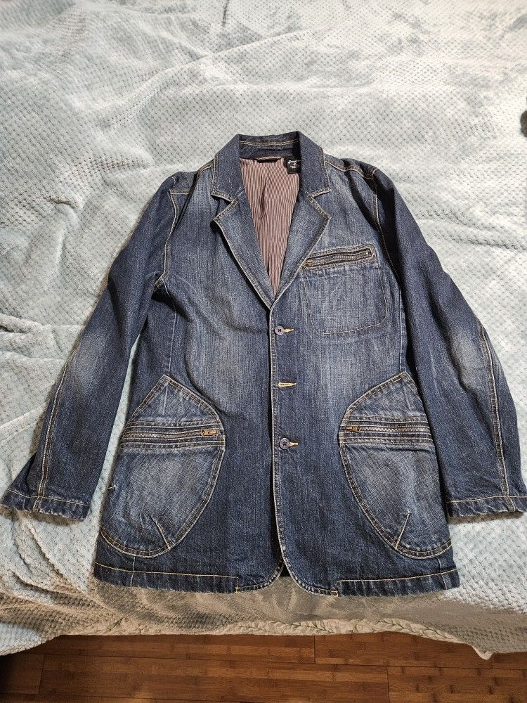 Sean John Mens Denim Coat