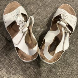 TEMOFON Wedge Sandals for Women Comfortable: Open Toe Sandals with Low Wedges  8.5