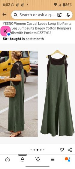 NWOT Army green jumpsuit with adjustable straps. Size 2XL.