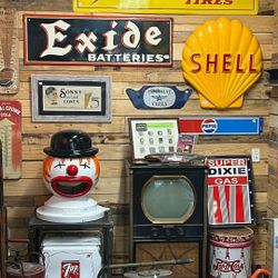 1950's Carnival Clown Game 26" Tall,  Paint Restored 