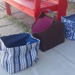 $12 Reduced EACH  2 Cloth And Faux Leather BIG 79936