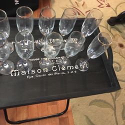 Vintage Wine Glasses With Gold Rim On Top Grandmother Collection 