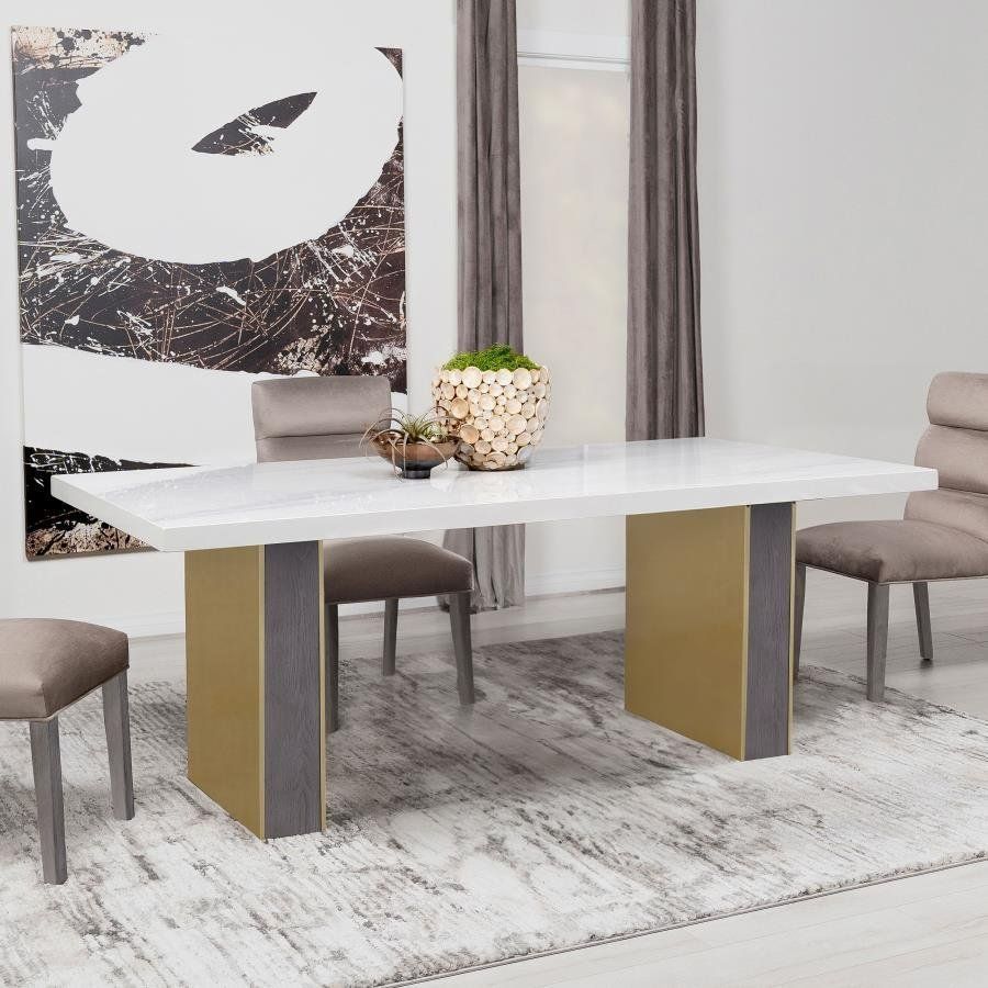 Brand New Clean lines and Versatile Marble Modern Dining table/set on sale