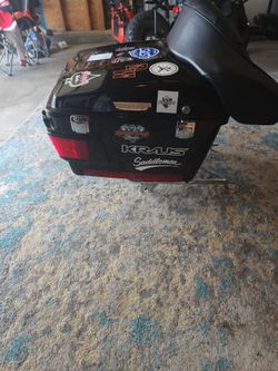 Black Motorcycle Tour Pack Trunk Box
