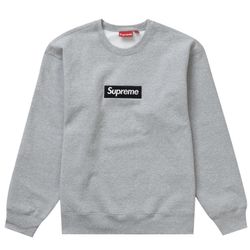 Supreme Box Logo Crewneck Heather Grey