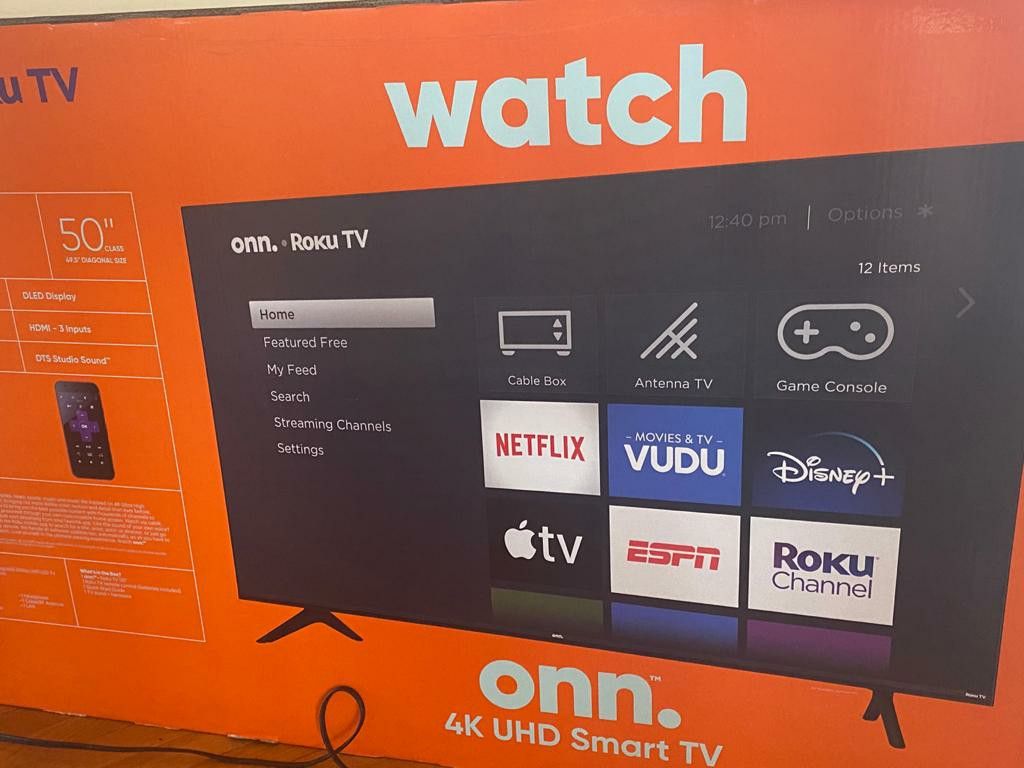 Brand New Onn 50in 4k UHD Roku Smart TV 189