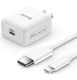 FAST CHARGER AND CABLE C TO lightning (6Ft) PD Charger (18W)