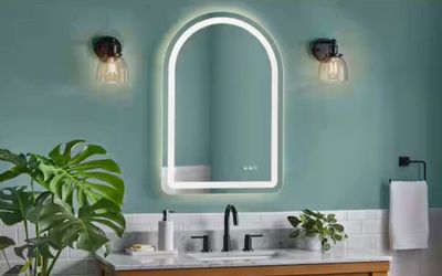 24 in. W x 36 in. H Arched Frameless Anti-Fog LED Light Wall Bathroom Vanity Mirror