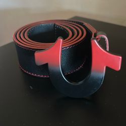True Religion Belt,red &black,size 36