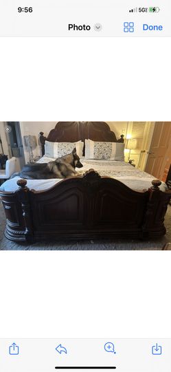King Size  Bed Headboard, Footboard And Rails