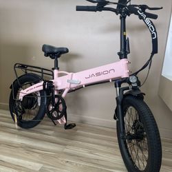 Pink Jasion Electric Bike Folding 25mph ebike Financing Deal! $10 To $100 Down Payment 