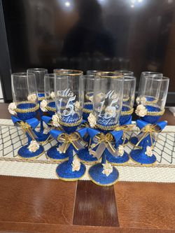 Copas / Champaign Glasses para Quinceanera