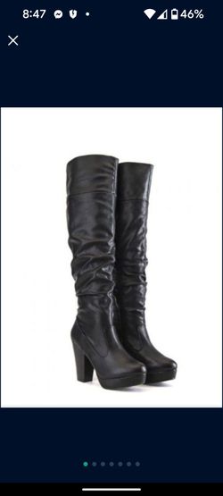 Women's Huxley knee high boots size 9 black faux leather