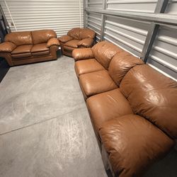 Genuine Leather Sofa Set
