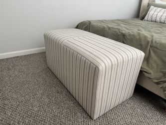 Stylish Striped Fabric Bench