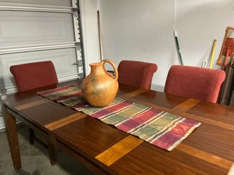 Wood dinning table with 4 chairs
