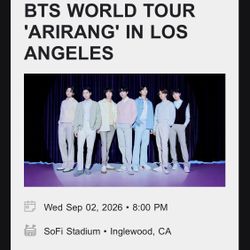 BTS LA Concert 4 tickets