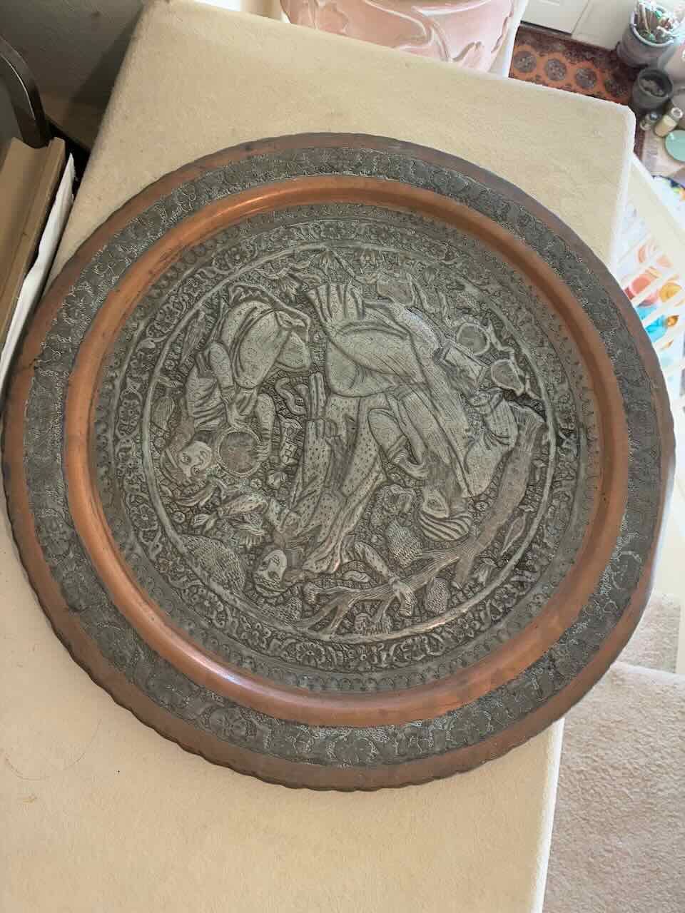 Vintage Middle Eastern Copper Decorative Tray,New Products : American Fashion Style Bags On Sale