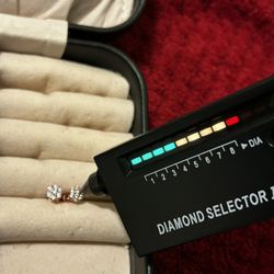 Lab Diamond Rose Gold Cluster Earrings Size: 6mm 