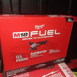 Milwaukee M18 Cordless 4" 1/2 Fuel Grinder Tool Only 