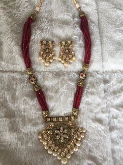 Polki necklace set