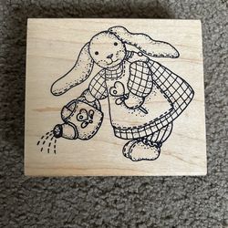 Bunny Rabbit Rubber Stamp BY Azad Earles, Inc. #L319, Used