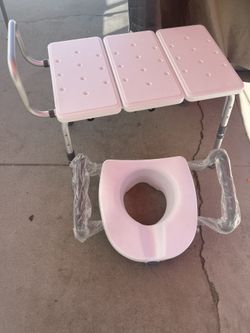 New Combo Bath Transfer Bench And Toilet Cover 