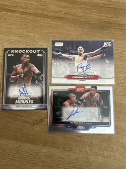 UFC Topps set of cards 3 Autographs