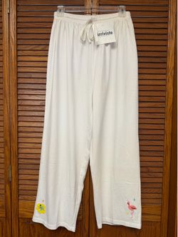 Arriviste M Women’s Casual White Pull-On Cotton Pants NEW With Tags