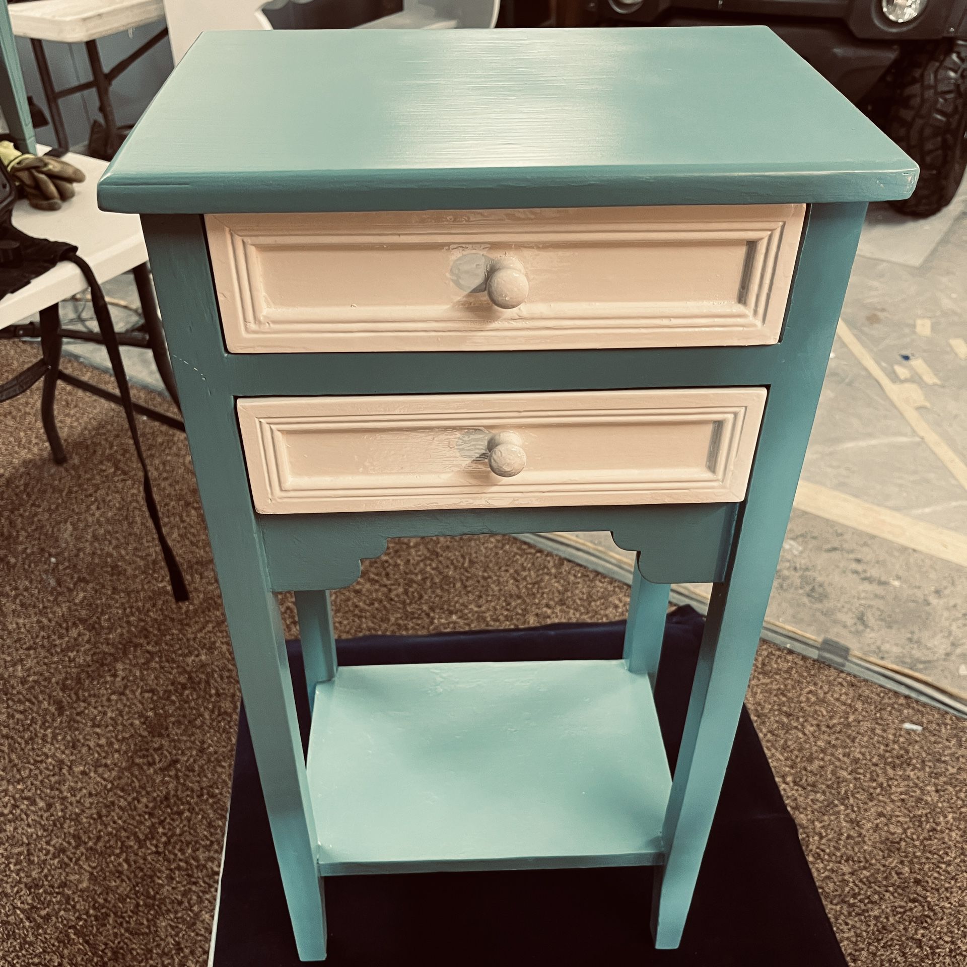Antique Side Table  2-drawers 