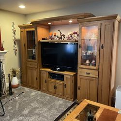 Entertainment Unit - Solid Oak