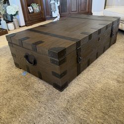 Restoration Hardware Heirloom Silver Chest Coffee Table Trunk. Excellent Condition!