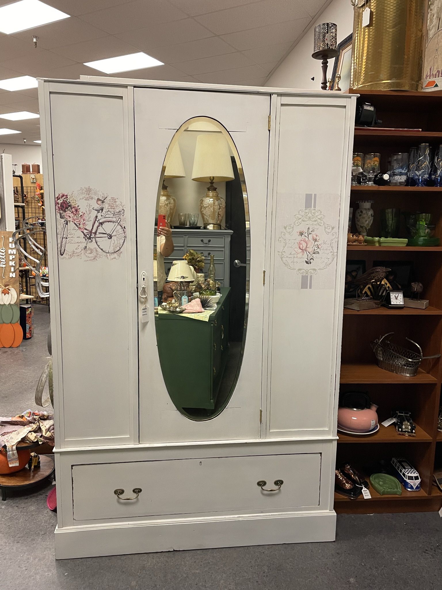 Beautiful Refinished Vintage Armoire Shabby Chic Style 
