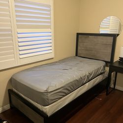Twin XL Bed and Desk for sale 