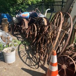 Antique Metal Tractor / Iron Wheels . Many Sizes. 