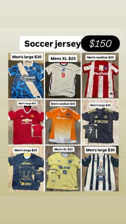 Soccer Jerseys All For $150