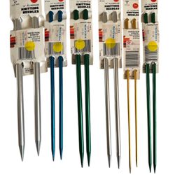 Vintage Boye Alum Point knitting needles Mult sizes 6 packages-12 needles