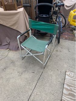 Camping Foldable Chair, Metal frame, canvas seat, solid and sturdy, $10