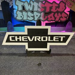 Chevrolet Logo Wht/Blk