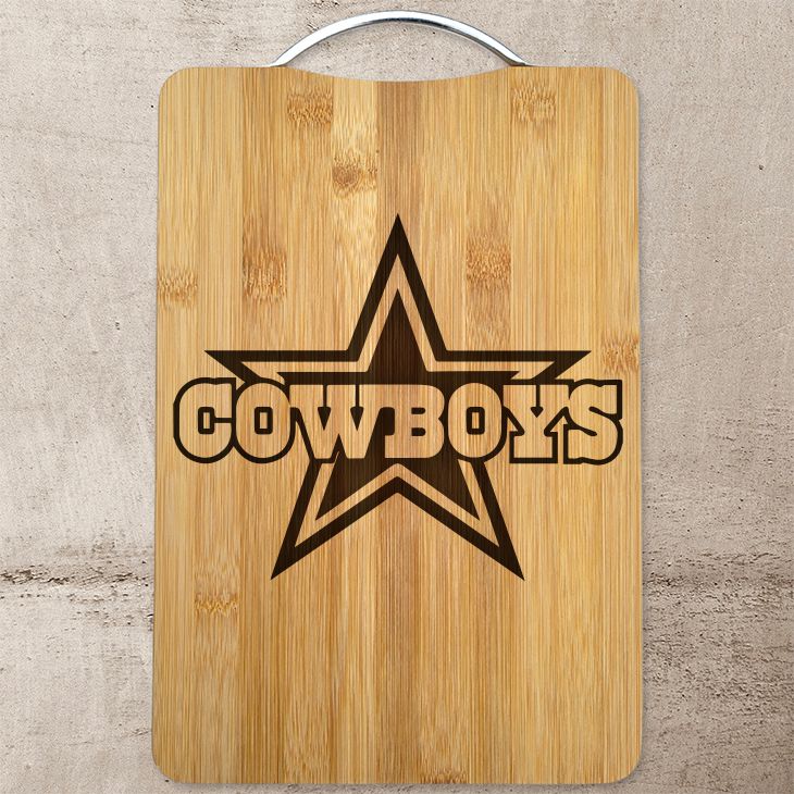 Cowboys Cowboys Laser Engraved Cutting Board