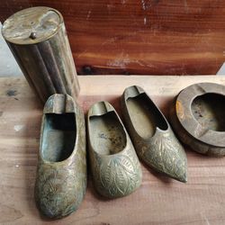 Vintage Brass India Ash Trays 