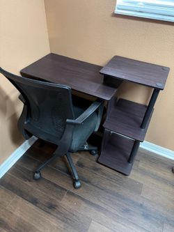Computer desk and chair