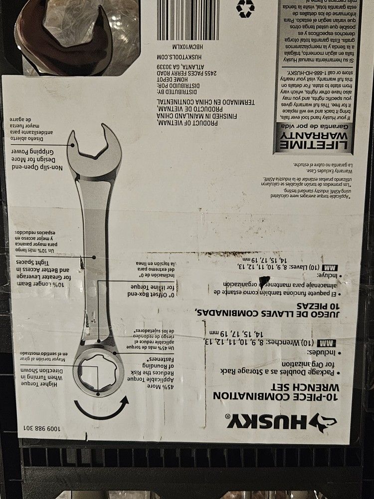 new metric wrench 1pcs missing