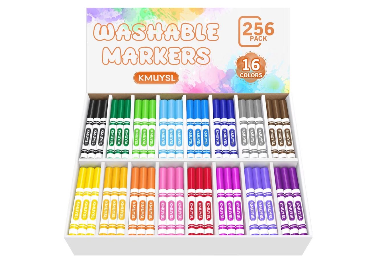 Washable Markers Bulk (256 Pcs)
