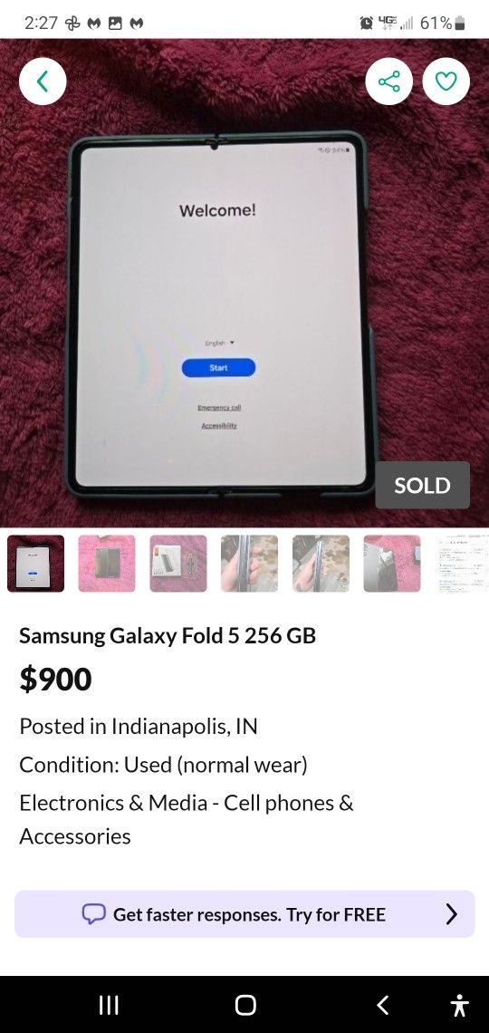 Samsung Galaxy Fold 5 256 GB